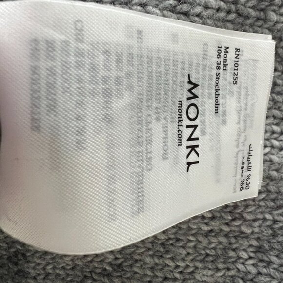 Grey Knit Sweater Maxi Dress with High Neck - Picture 4 of 9